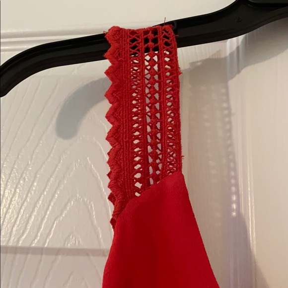 Anthropologie Maeve red crochet trim dress - Picture 2 of 5